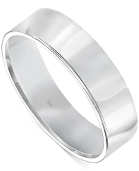 Men's Flat Profile Comfort Fit Wedding Band 14k Gold