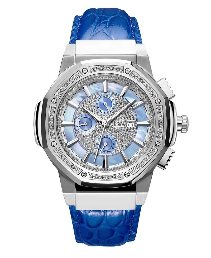 Jbw Men's 10 Yr Anniversary Saxon Diamond (1/6 ct.t.w.) & Stainless Steel Watch