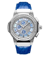 Jbw Men's 10 Yr Anniversary Saxon Diamond (1/6 ct.t.w.) & Stainless Steel Watch