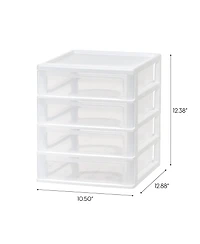 Iris 4-Drawer Desktop-Storage Unit, White