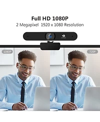 Z-edge ZW511 Full Hd 1080P Webcam Auto Focus Web Camera for Pc, Built-in Dual Stereo Microphone