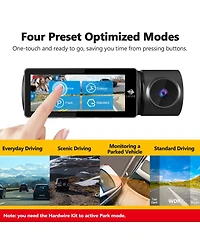 Z-edge T3P 3 Channel 4K Dash Camera, Front + Rear + Cabin 3 Ch Recording, Ips Touch Screen Ir Night Vision & Super Capacitor, with 64GB Tf Card