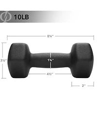 Philosophy Gym Neoprene Dumbbell Hexagon Hand Weights, lb Pair