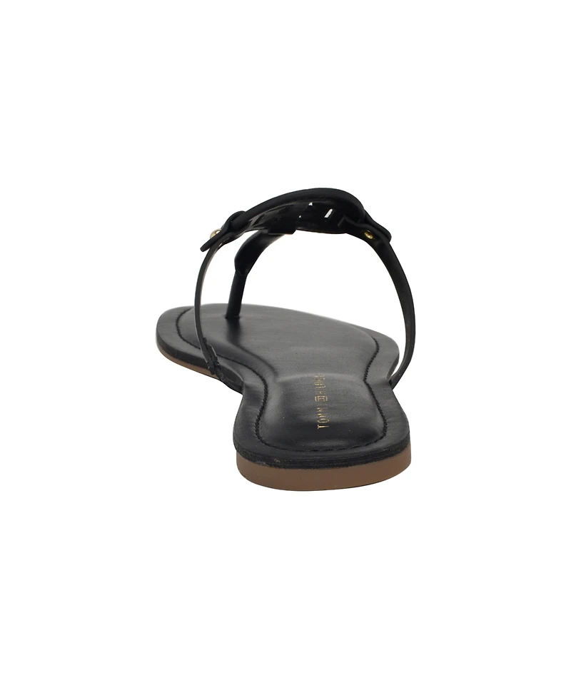 Tommy Hilfiger Women's Litzy Logo T-Strap Flat Sandals