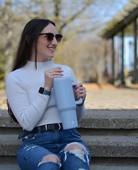 Grosche 40oz Insulated Tumbler with Straw and Handle