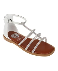 Vince Camuto Big Girl's Fashion Sandal with Micro Stone Strappy Upper Glass stones/Polyester Sandals