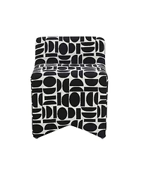 Tov Furniture 25" Geometric Jacquard Weave Stool