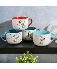 Peanuts 4 Pack 23OZ Soup Bowls w/ Lids