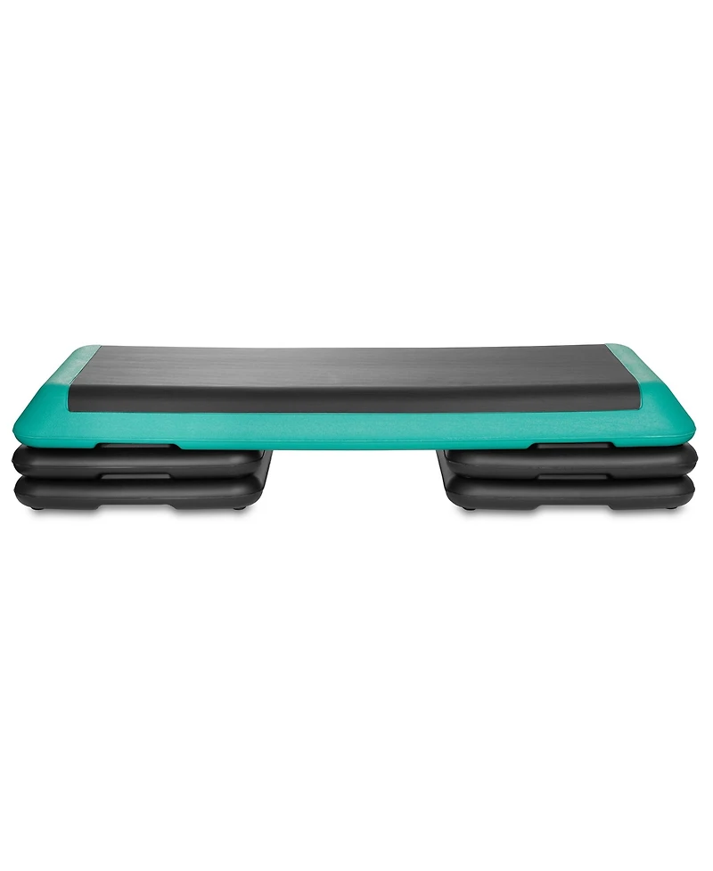 Philosophy Gym Aerobic Exercise Adjustable Step Platform, Health Club Size, with 4 Risers