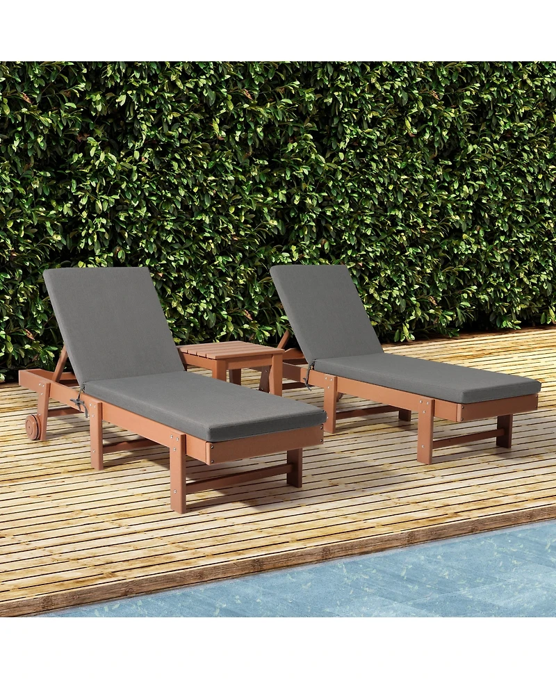 WestinTrends Outdoor Chaise Lounge Chair Cushions Set of 2