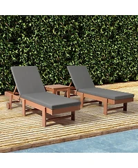 WestinTrends Outdoor Chaise Lounge Chair Cushions Set of 2