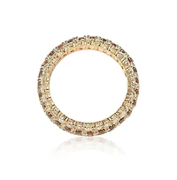 Suzy Levian Sterling Silver Cubic Zirconia -Row Brown Eternity Band