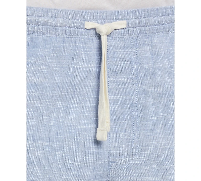 Cubavera Men's Cross-Dyed Slub Linen Drawstring 8" Shorts