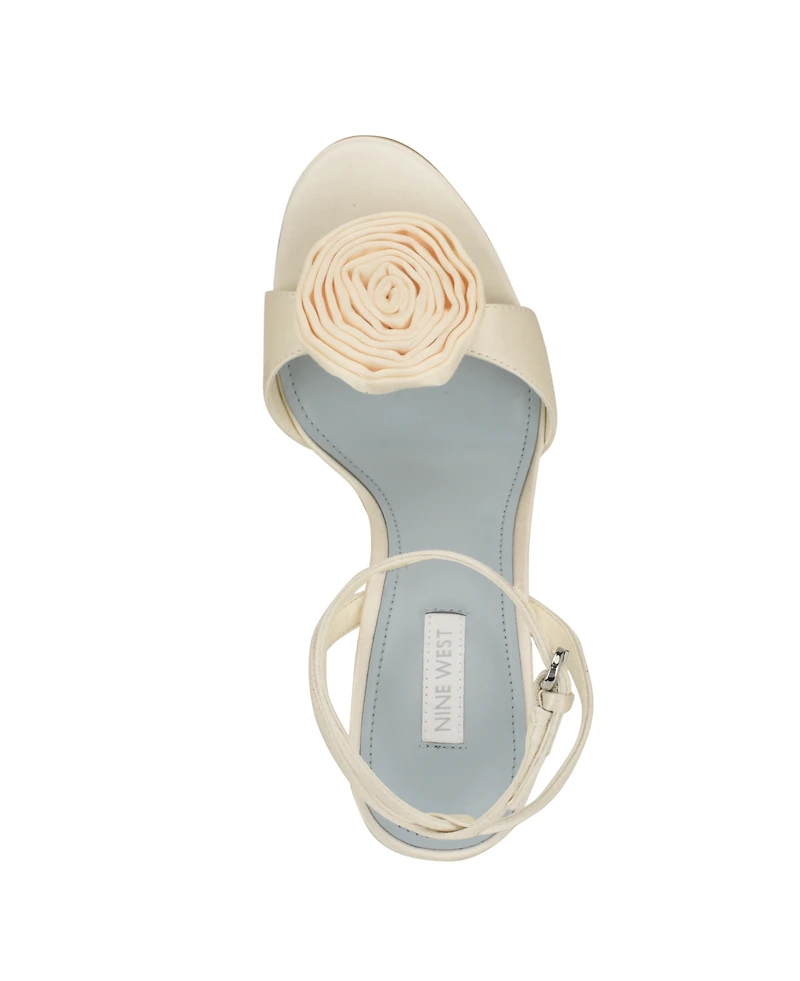 Nine West Women's Neve Bridal Almond Toe Ankle Dress Sandals