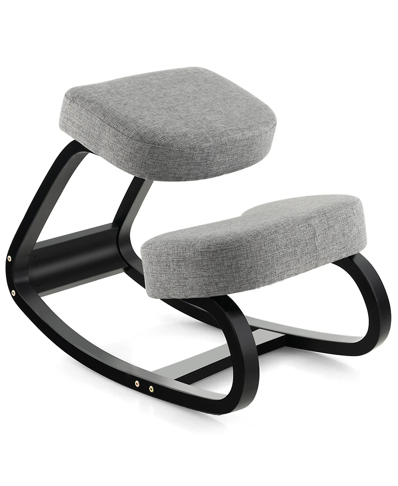 Costway Rocking Kneeling Chair Ergonomic Posture Correcting Back Pain Padded Cushion