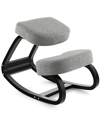 Costway Rocking Kneeling Chair Ergonomic Posture Correcting Back Pain Padded Cushion
