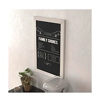 Hbcy Creations Wall Mounted Magnetic Chalkboard with Wooden Frame