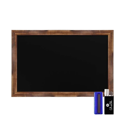Hbcy Creations Wall Mounted Magnetic Chalkboard with Wooden Frame