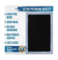 Hbcy Creations Wall Mounted Magnetic Chalkboard with Wooden Frame