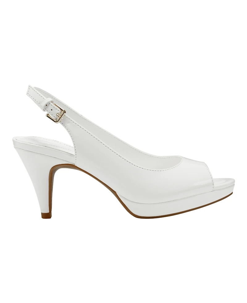 Bandolino Women's Melt Peep Toe Slingback Platform Dress Sandals