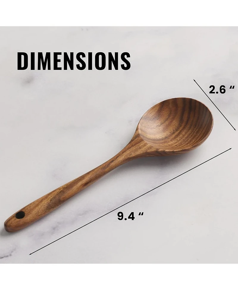 Zulay Kitchen Premium Teak Wooden Spoon For Cooking