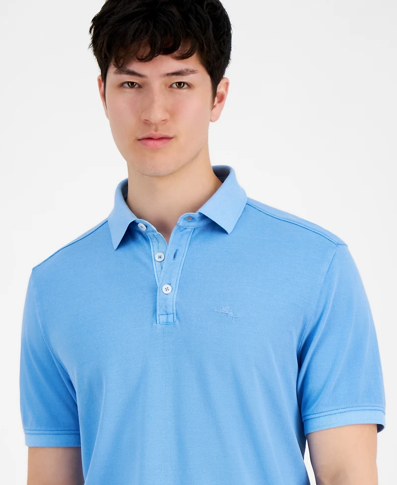 Tommy Bahama Men's Solid Cotton Short-Sleeve Lookout Polo Shirt