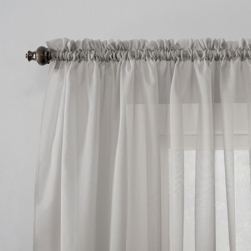 Calypso Sheer Voile Rod Pocket Curtain Panel