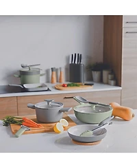 BergHOFF Balance Non-stick Ceramic Stockpot 8", 3.3qt. With Glass Lid, Recycled Aluminum
