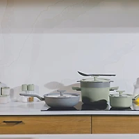 BergHOFF Balance Non-stick Ceramic Wok Pan 11", 4.4qt. With Glass Lid, Recycled Aluminum