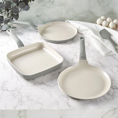 BergHOFF Balance 3Pc Non-stick Ceramic Specialty Cookware Set, Recycled Aluminum