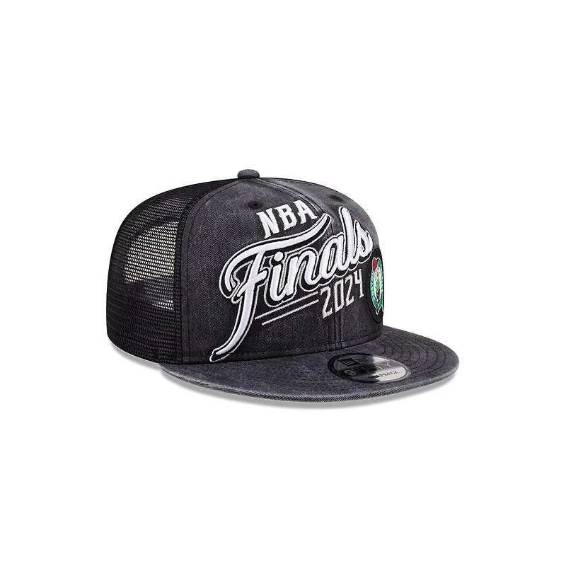 New Era Men's Black Boston Celtics 2024 Eastern Conference Champions Locker Room 9FIFTY Snapback Hat