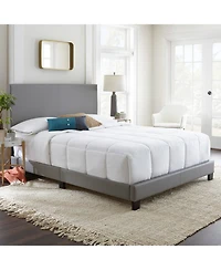 Florence Leatherette Upholstered Platform Bed Frame with Adjustable Headboard - Boyd Sleep