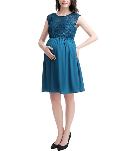 kimi + kai Maternity Lace Skater Dress