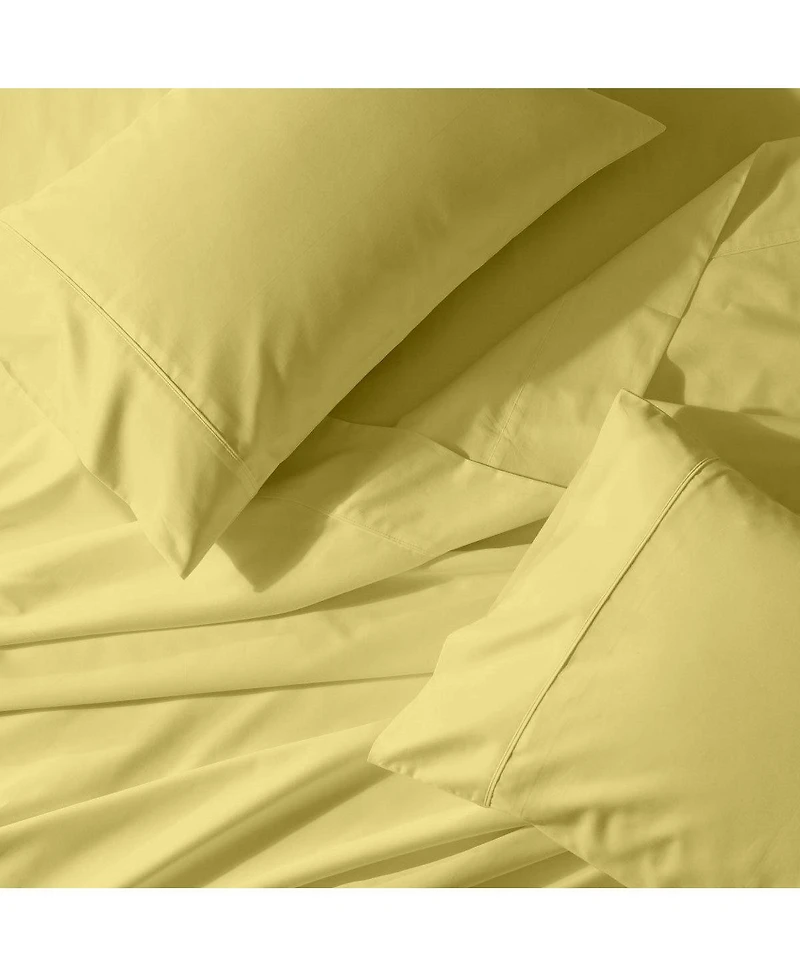 Egyptian Linens Solid 650 Thread Count Easy Care 3 Piece Sheet Set, Twin Xl