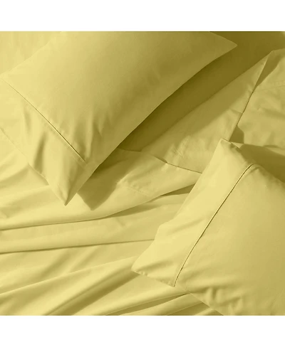 Egyptian Linens Solid 650 Thread Count Easy Care 3 Piece Sheet Set, Twin Xl