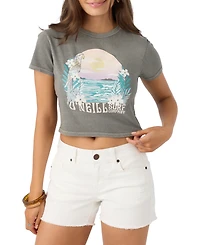 O'Neill Juniors' Hidden Parrot Cropped Cotton Baby T-Shirt