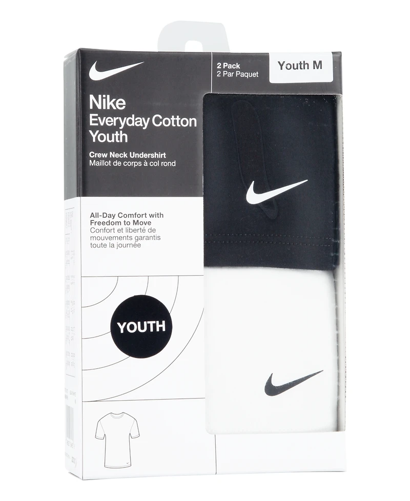 Nike Boys 2Pk Crew Undershirt