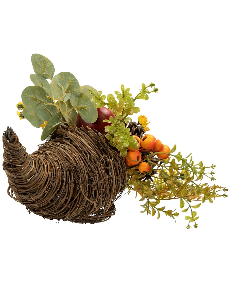 Northlight Apples and Pears Cornucopia Fall Harvest Decoration - 20"