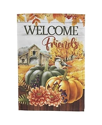 Northlight Welcome Friends Fall Harvest Outdoor Garden Flag - 18" x 12.5"