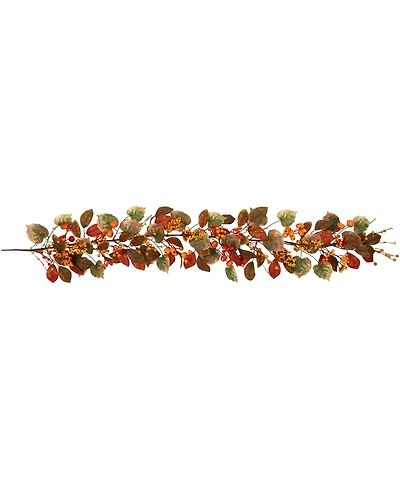 Northlight Pumpkins and Berries Artificial Fall Harvest Garland - 5' x 10" - Unlit