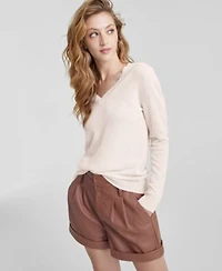 Charter Club 100 Cashmere Womens V Neck Long Sleeve Sweater Pxs Xxl Macys Exclusive