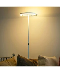 Halo Split 72" Led Torchiere Floor Lamp with Adjustable Head