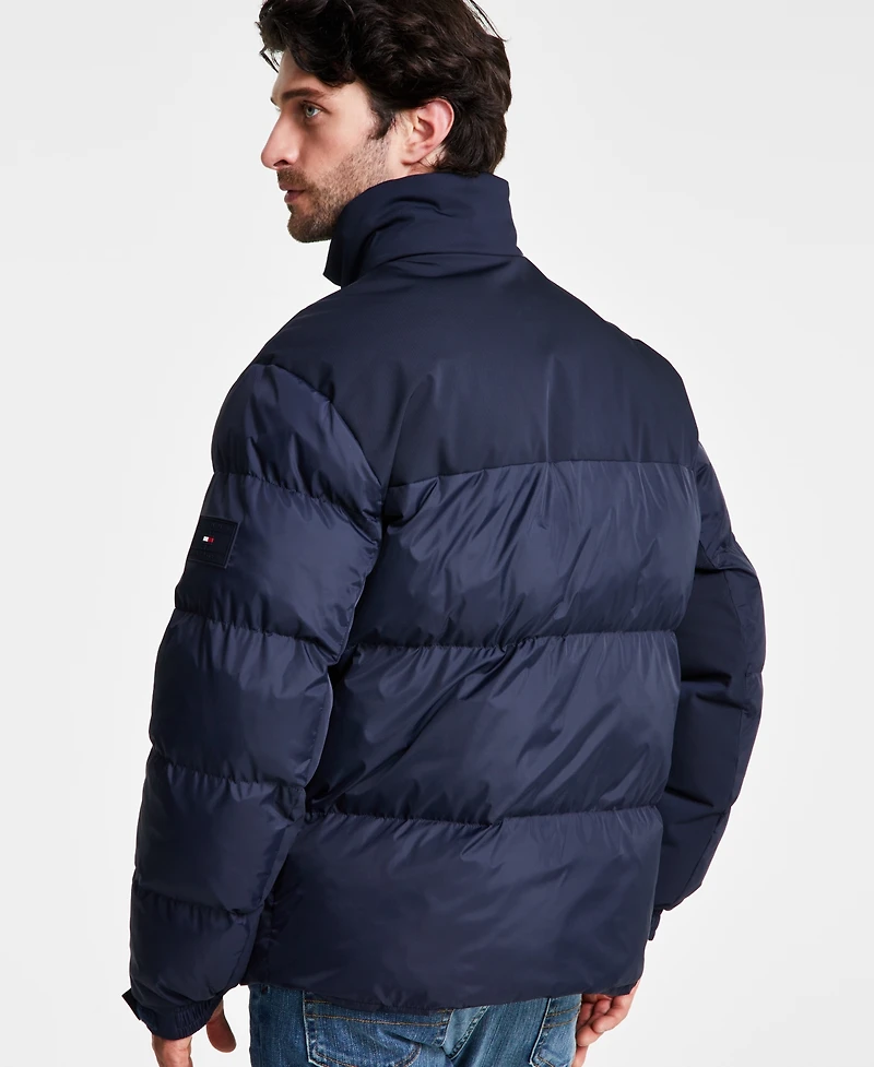 Tommy Hilfiger Men's Mixed-Media Puffer Jacket