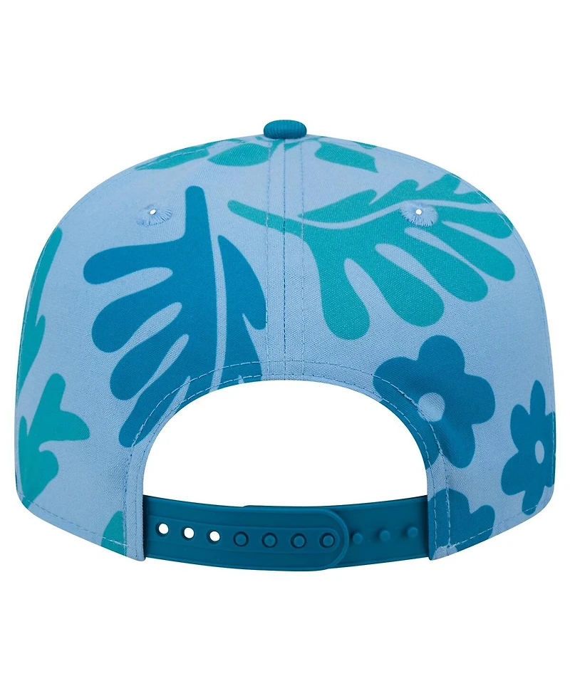 New Era Men's Teal Jacksonville Jaguars Leafy 9FIFTY Snapback Hat
