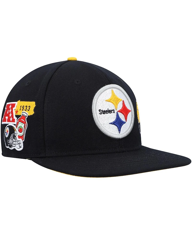 Pro Standard Men's Black Pittsburgh Steelers Hometown Snapback Hat