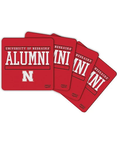 Indigo Falls Nebraska Huskers Alumni 4-Pack Neoprene Coaster Set