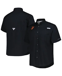 Columbia Men's Black Baltimore Orioles Tamiami Omni-Shade Button-Down Shirt