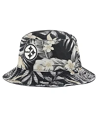 47 Brand Men's Black Pittsburgh Steelers Tropicalia Bucket Hat