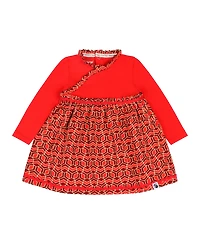 Mixed Up Clothing Infant Girls Long Sleeve Ruffle Trim Dress and Bloomer Set