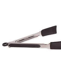 Rsvp International Endurance 18/8 Stainless Steel 10.75" Black Square Silicone Tip Tongs